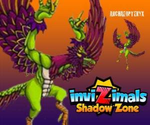yapboz Archaeopteryx. Invizimals Shadow Zone. Agresif bir uçan dinozor, tüm kuşların anne